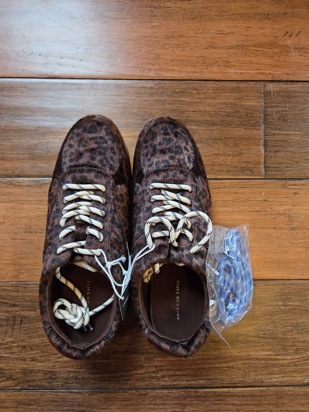 American Eagle Outfitters Brown Leopard-Print Women's Athletic Sneakers